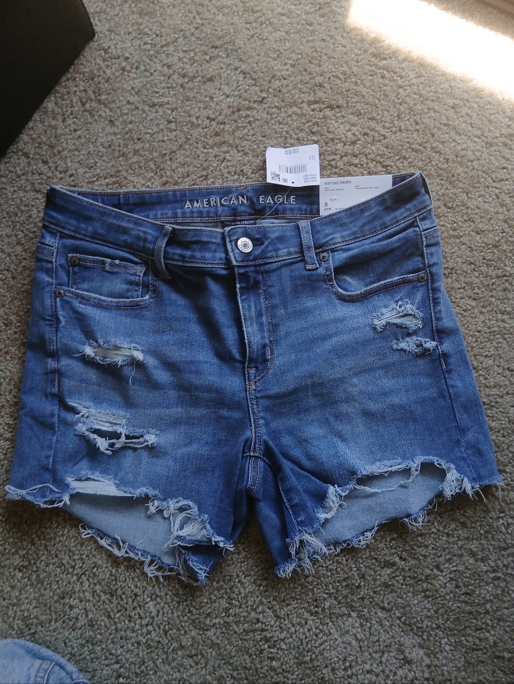 NWT American Eagle Outfitters Distressed Blue Denim Cutoff Shorts